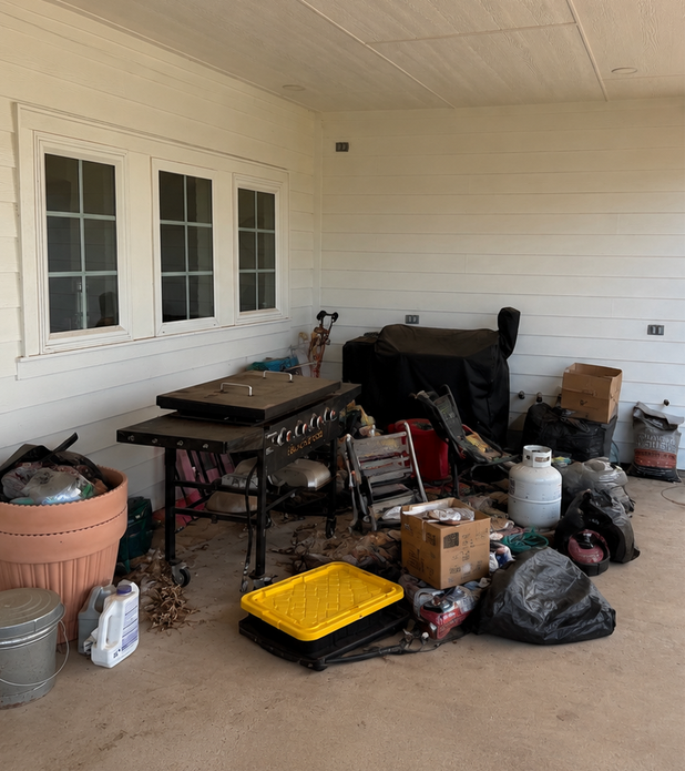 Patio Cleanout — before